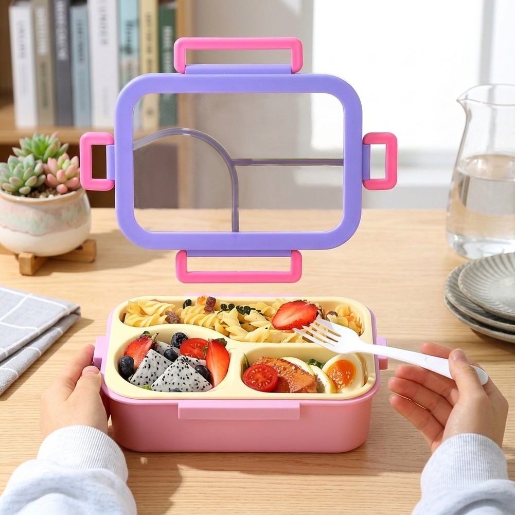 Meal Prep Box - Stainless Steel Bento/Box 3 Compartment Leak-Proof