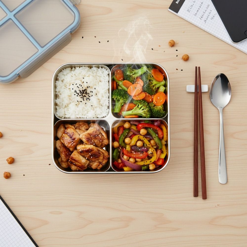 Meal Prep Lunch - Easy To Clean Square 4 Grid