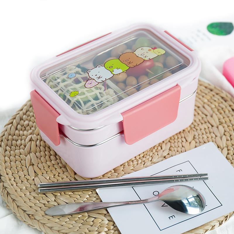 Meal Prep Box - With Random Pattern Cartoon Lunch Box