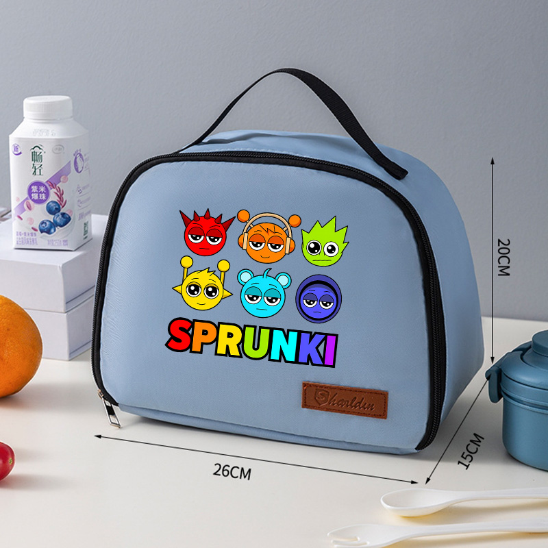 Meal Prep Bag - Sprunkis Picnic Bento Pack Cartoon Lunch