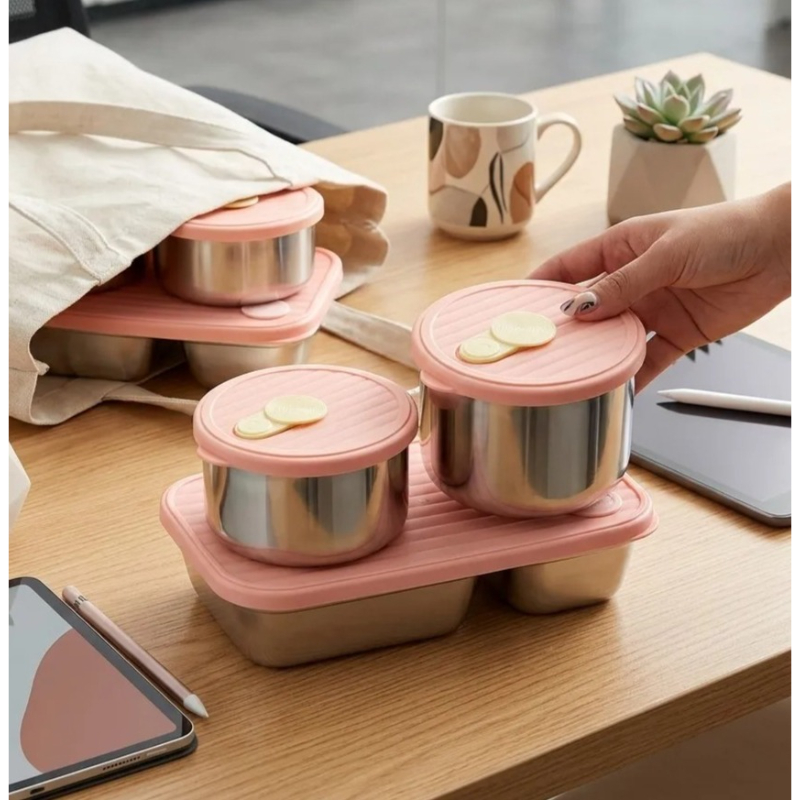 Meal Prep For Office - Microwave Safe 304 Stainless Steel Lunch