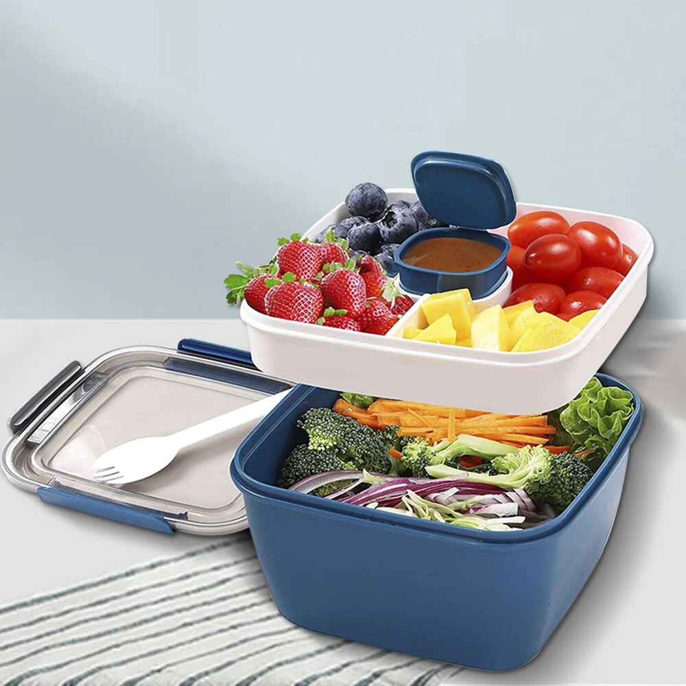 Meal Prep Box - 1100ml/1500ml Portable Lunch Box Container 2