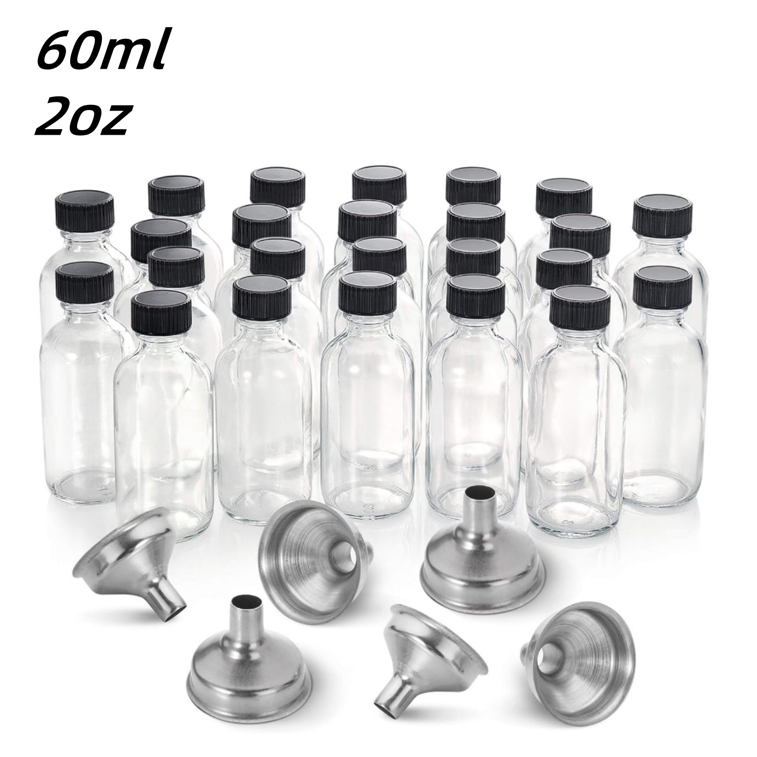 Meal Prep Juice Bottles - 10/20/30Pcs Modern Glass Liquid Bottles with