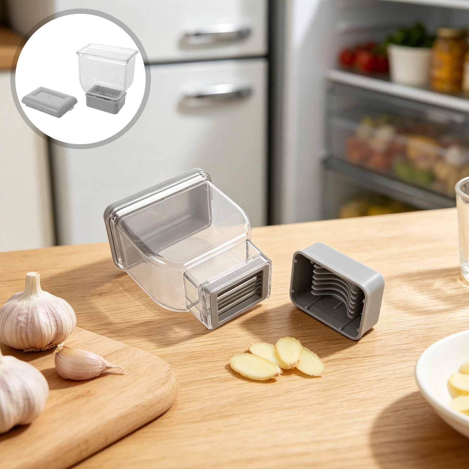 Meal Prep Manual - Mini Garlic Dicer Press Garlic Chopper