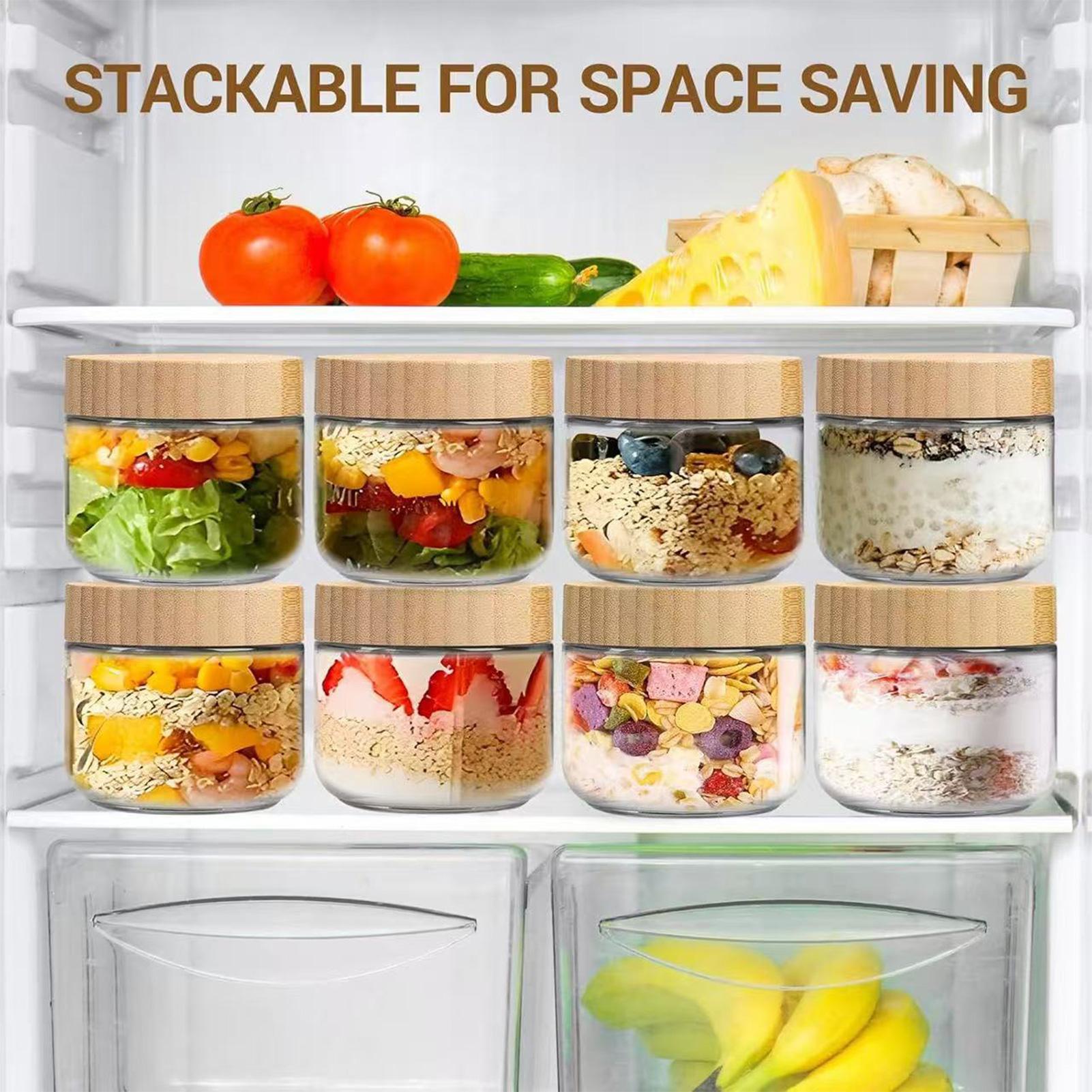 4pcs Glass jars with Airtight  - Overnight Oat Jar recension och pris