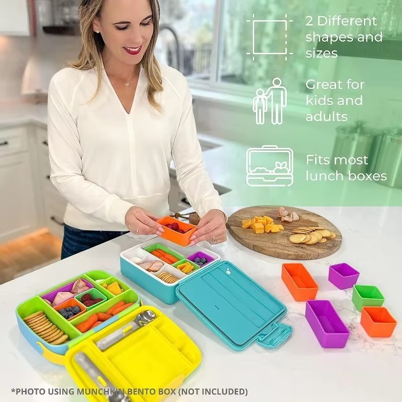 Silicone Food Box Dividers Bak - Meal Prep Box recension och pris