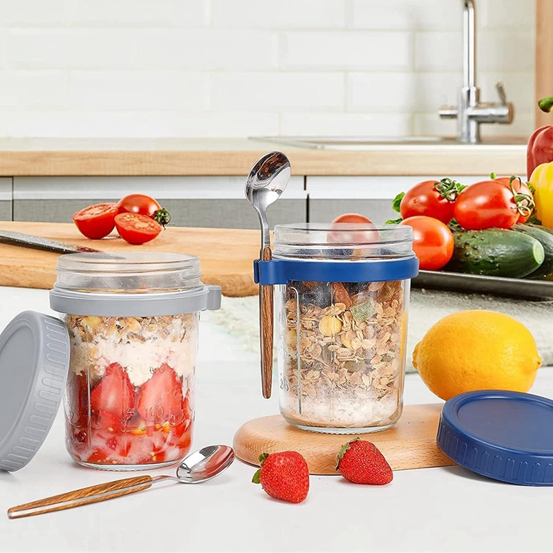 4 Pack Overnight Oats Containe - Overnight Oat Jar recension och pris