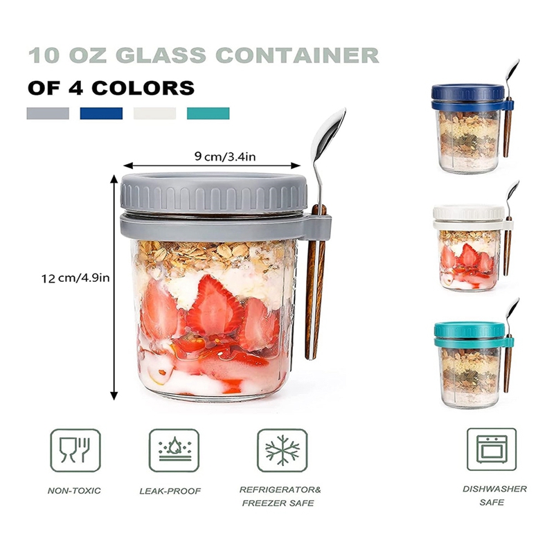 4 Pack Overnight Oats Containe - Overnight Oat Jar recension och pris