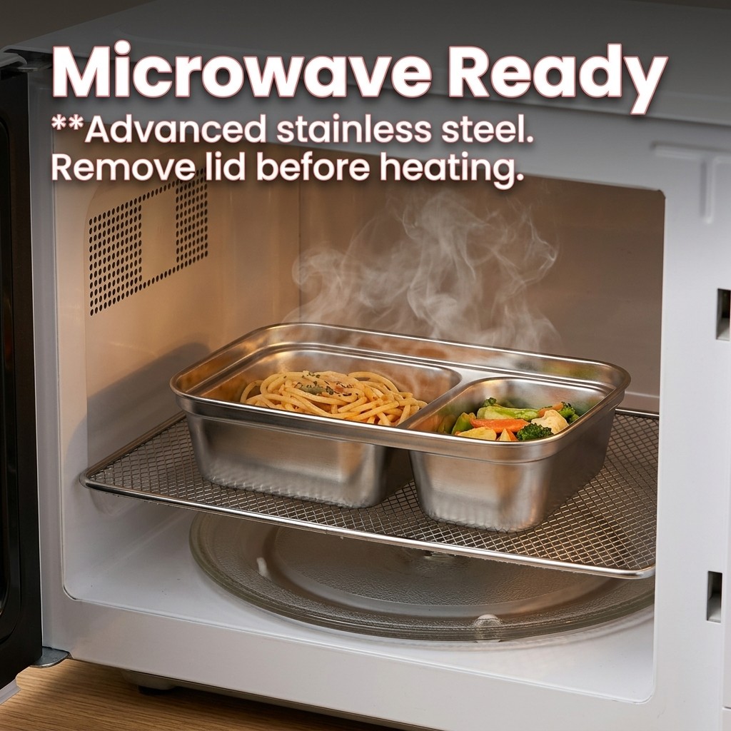 Microwave Safe 304 Stainless S - Meal Prep For Office recension och pris