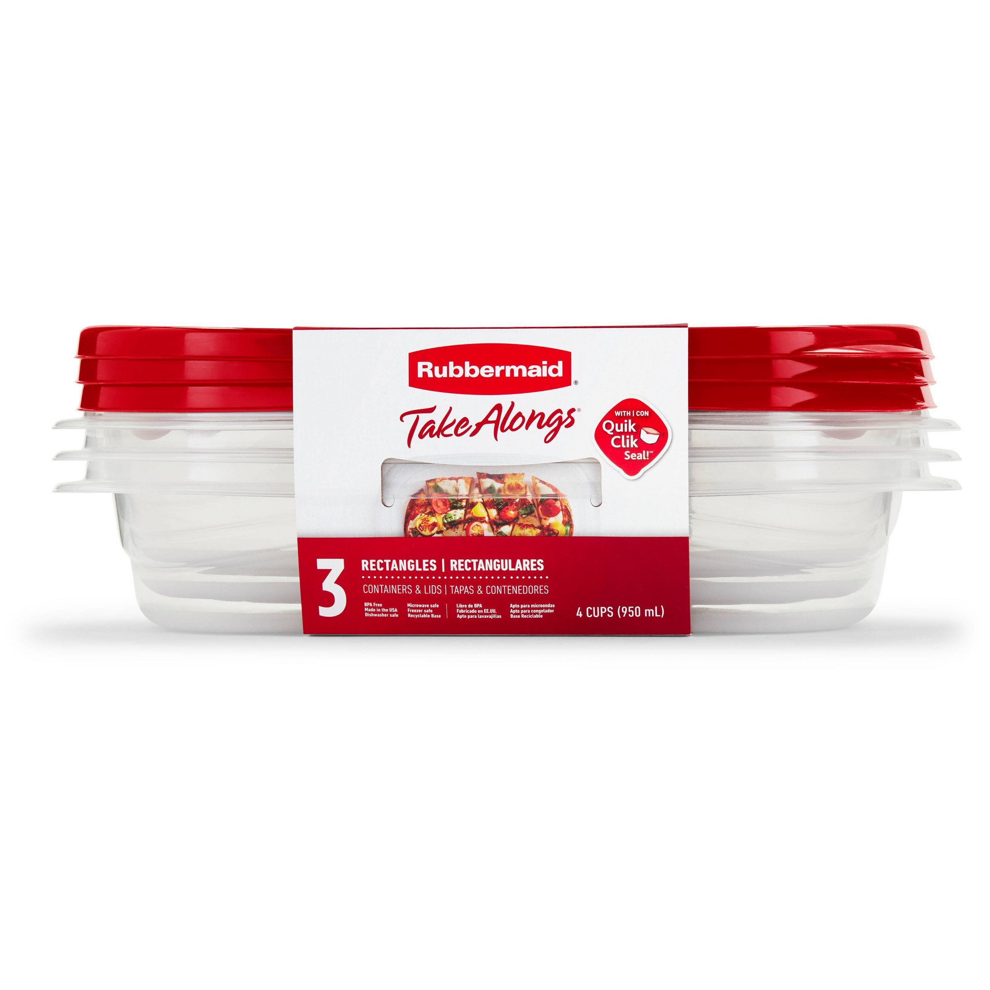 3pcs Red Rectangle Food Storag - Meal Prep Box recension och pris