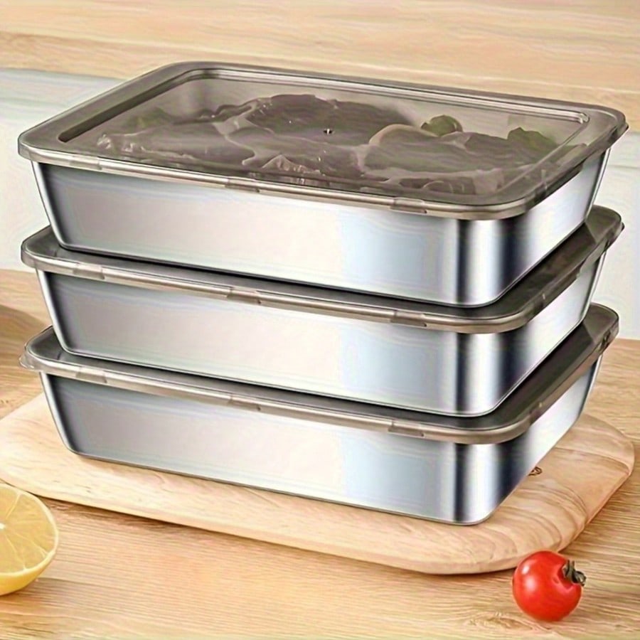 6pcs(3 Boxes+ 3 Lids) Stainles - Meal Prep Easy recension och pris