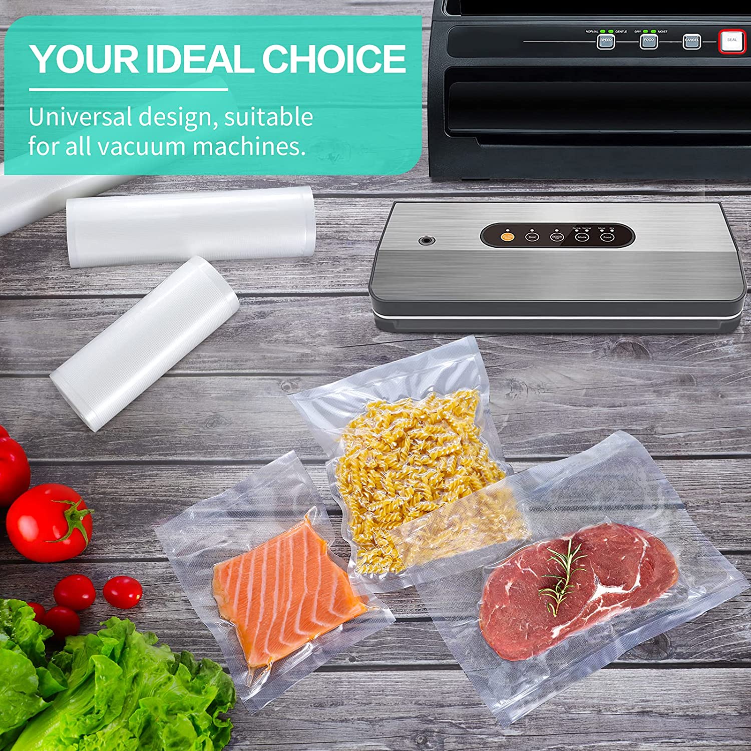 Kitchen Bags For Vacuum Food V - Meal Prep Vacuum Seal recension och pris
