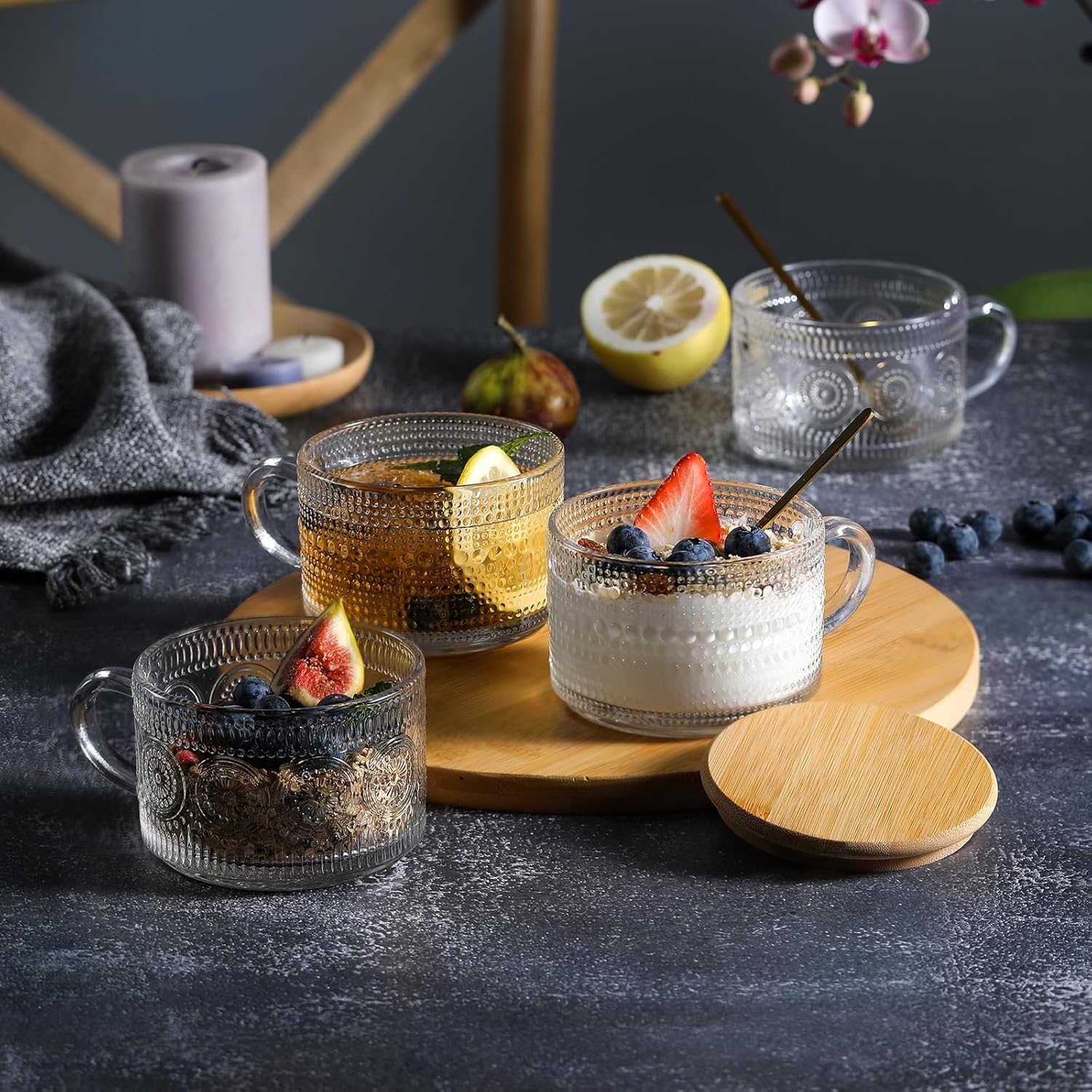 4-Piece Vintage Coffee Cup Gif - Overnight Oat Jar recension och pris