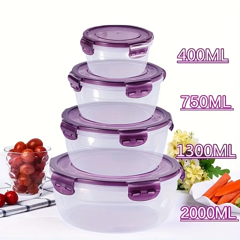 4 Plastic Food Storage Contain - Meal Prep Box recension och pris