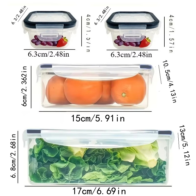 8Pcs Set Includes 4 Containers - Meal Prep Box recension och pris