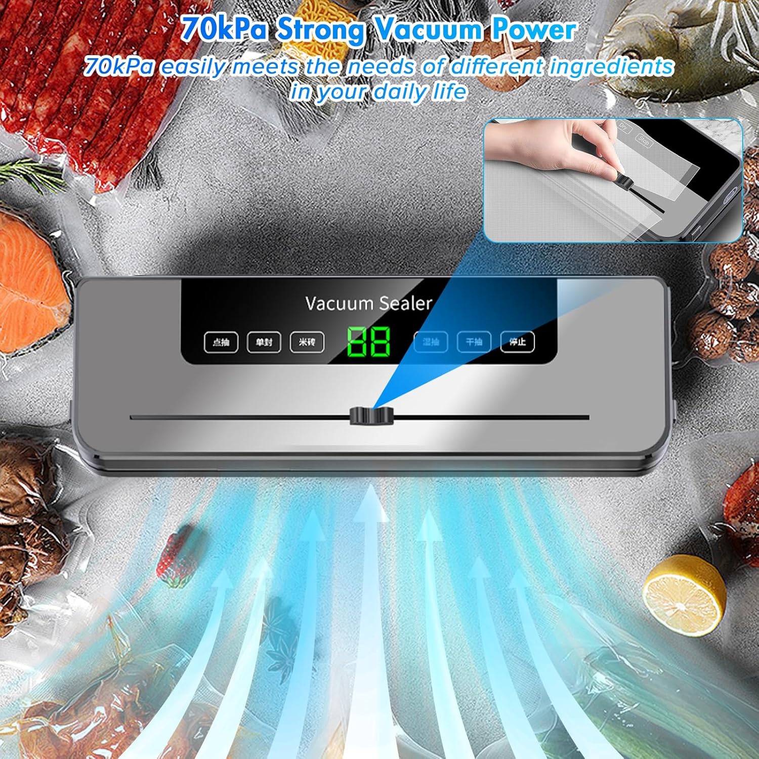 Vacuum Sealing Machine with 10 - Meal Prep Vacuum Seal recension och pris