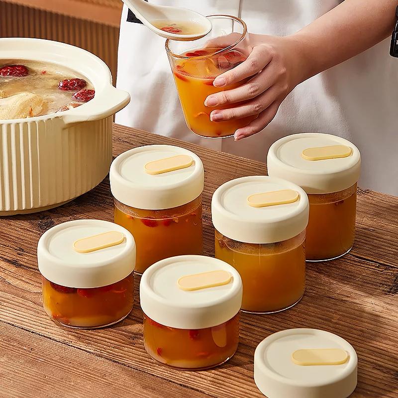 1Pc 240/400ML Glass Food Stora - Meal Prep Juice Bottles recension och pris