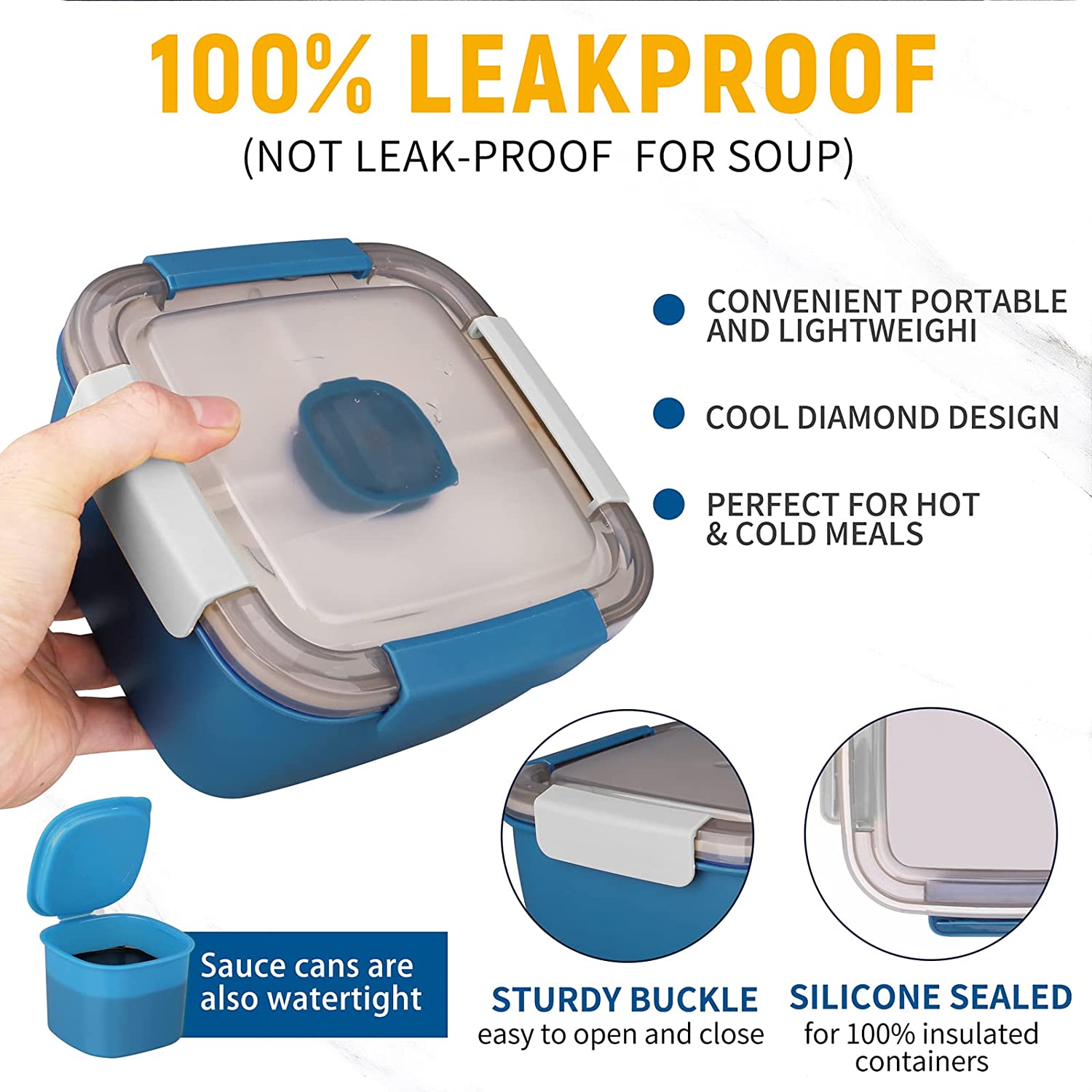 1100ml/1500ml Portable Lunch B - Meal Prep Box recension och pris