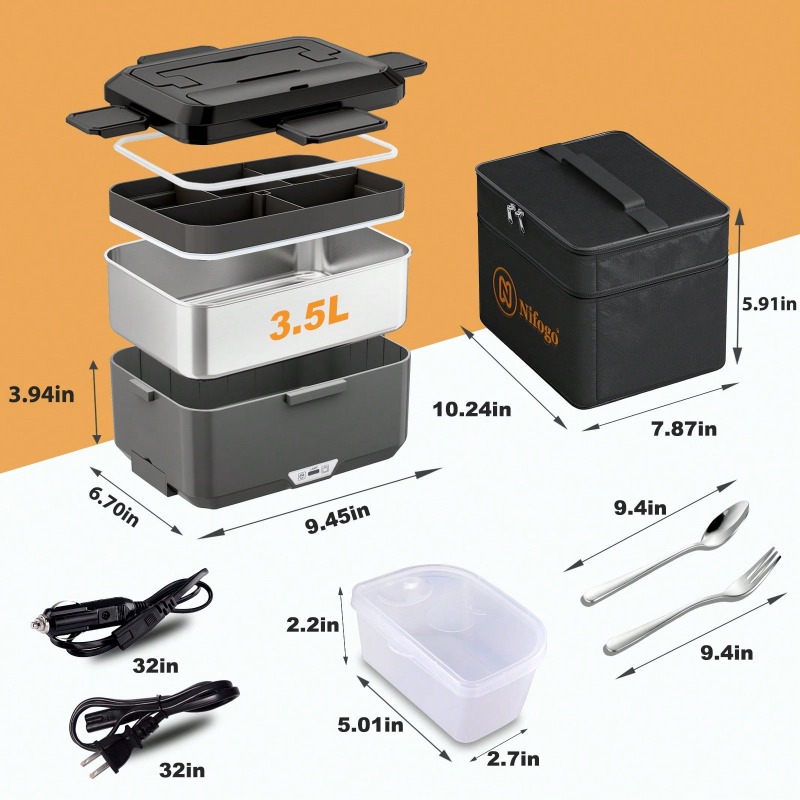 Dual‑Use Electric Heated Lunch - Meal Prep Bag recension och pris