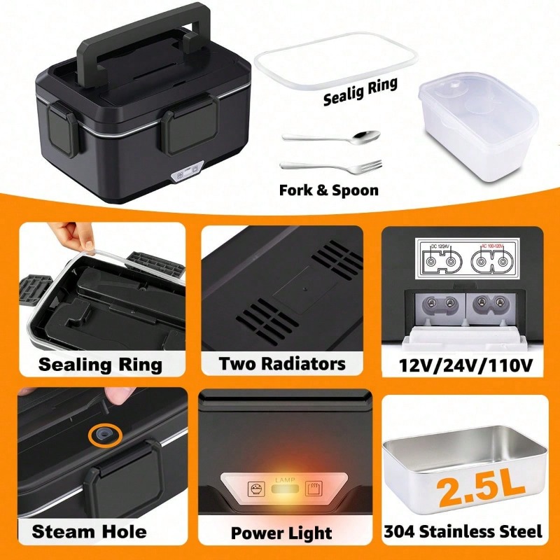 Dual‑Use Electric Heated Lunch - Meal Prep Bag recension och pris