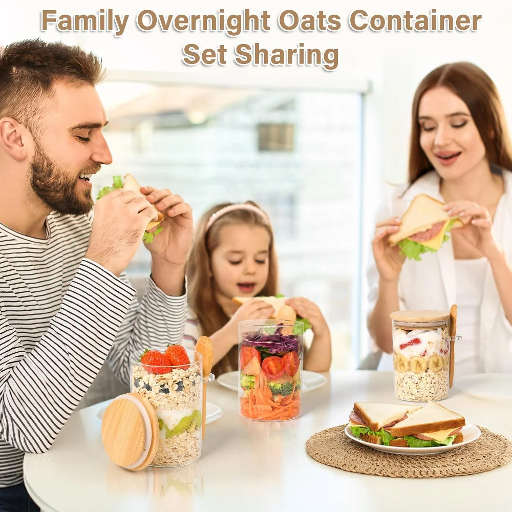 yes1/2/3/4pcs Overnight Oats C - Overnight Oat Jar recension och pris