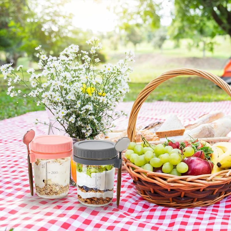 1/2PCS 350ml Reusable Glass Ov - Overnight Oat Jar recension och pris