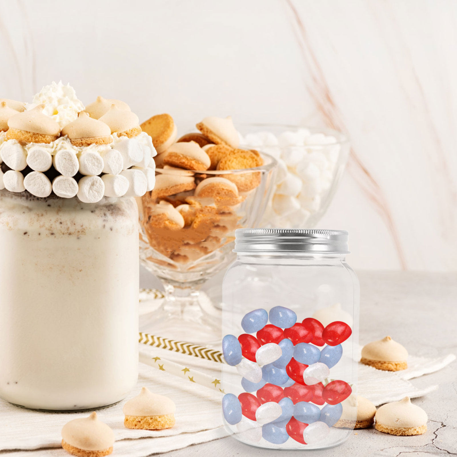 4Pcs Refillable Clear Plastic  - Overnight Oat Jar recension och pris